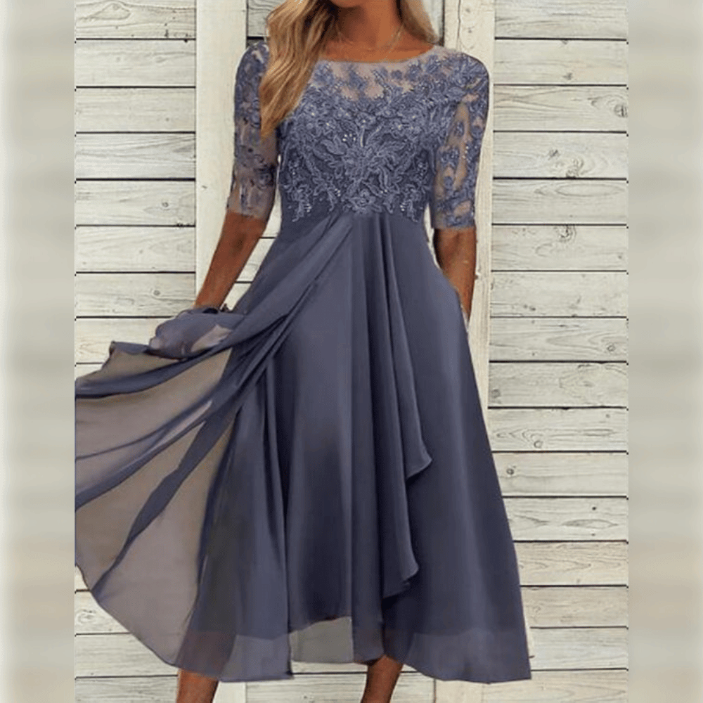 Kvinders Maxi Kjole Asymmetrisk A-Linje Blonder