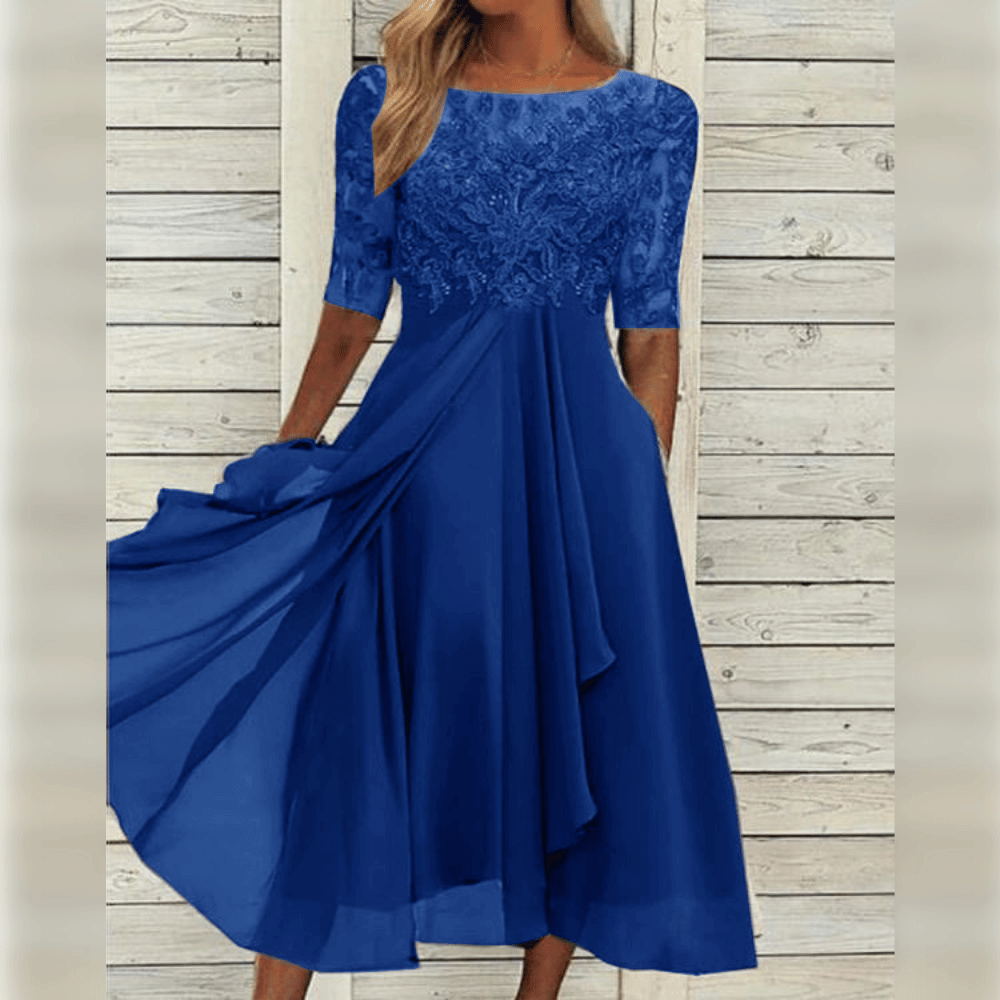 Kvinders Maxi Kjole Asymmetrisk A-Linje Blonder