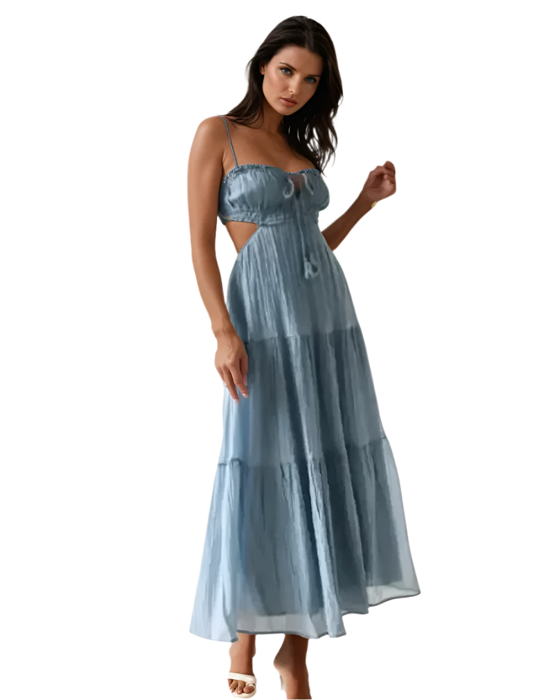 Kvinders Maxi Kjole Boho Chic Udsnit