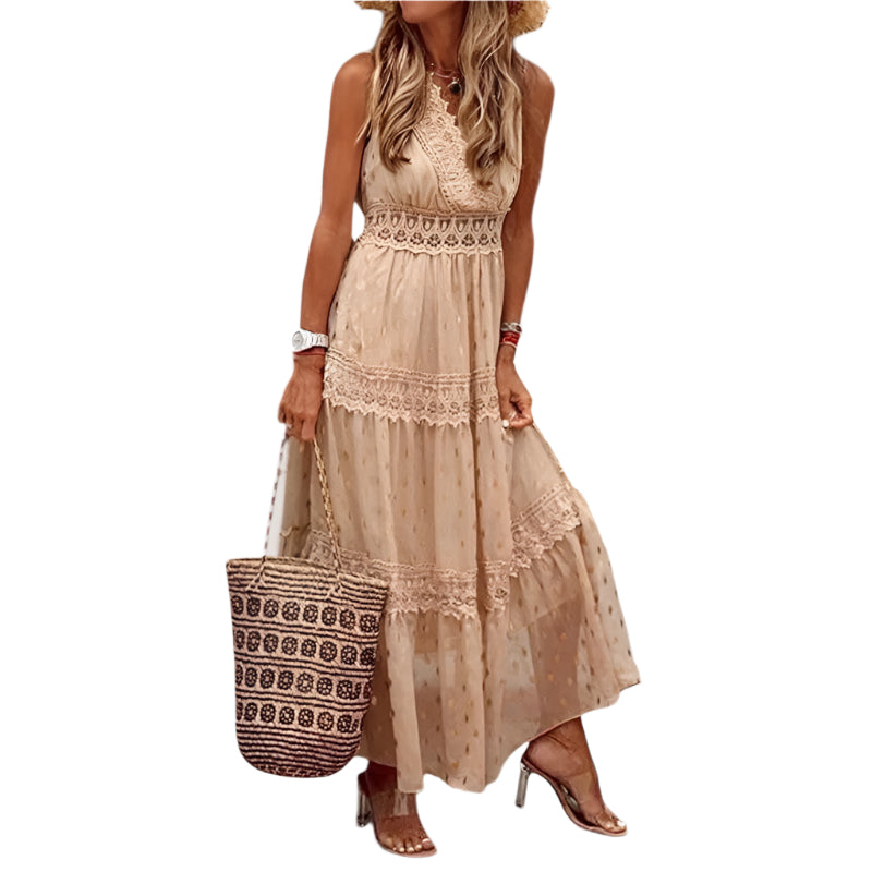 Kvinders Maxi Kjole Boho Stil Let Coton