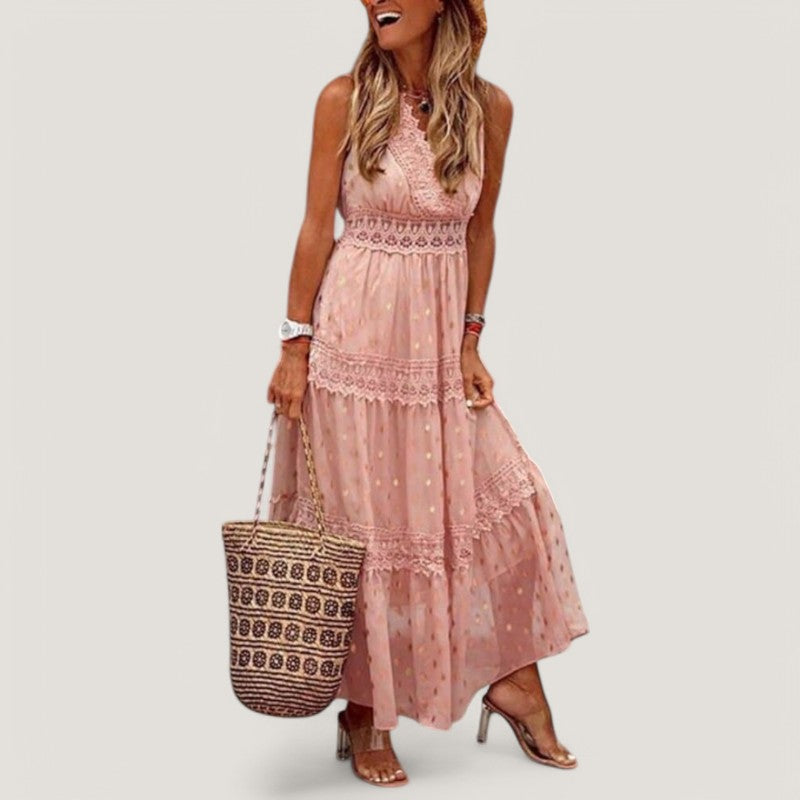 Kvinders Maxi Kjole Boho Stil Let Coton