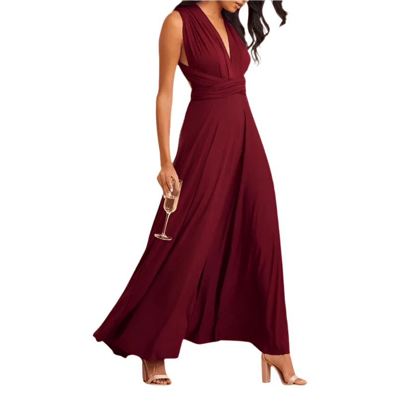 Kvinders Maxi Kjole Draperet Polyester