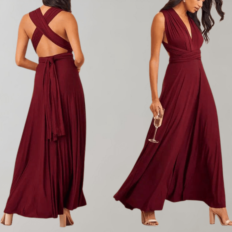 Kvinders Maxi Kjole Draperet Polyester