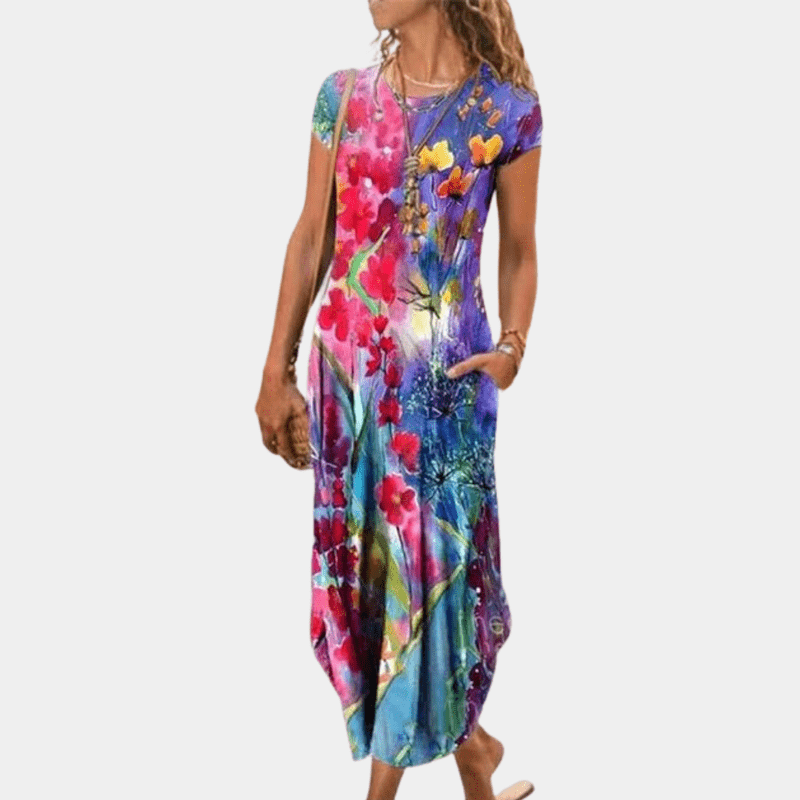 Kvinders Maxi Kjole Raffineret Design Blødt Stof