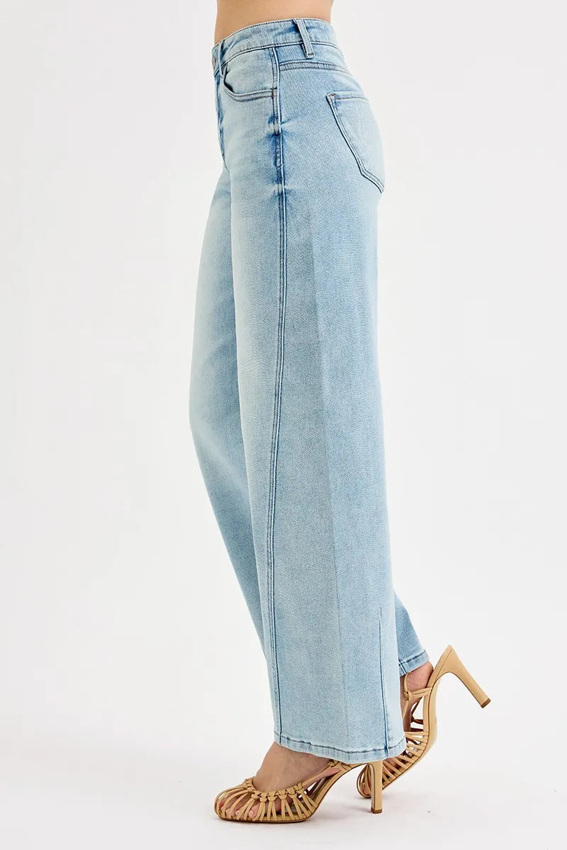 Kvinders Mid Rise Fit Barrel Jeans Stræk Bomuld