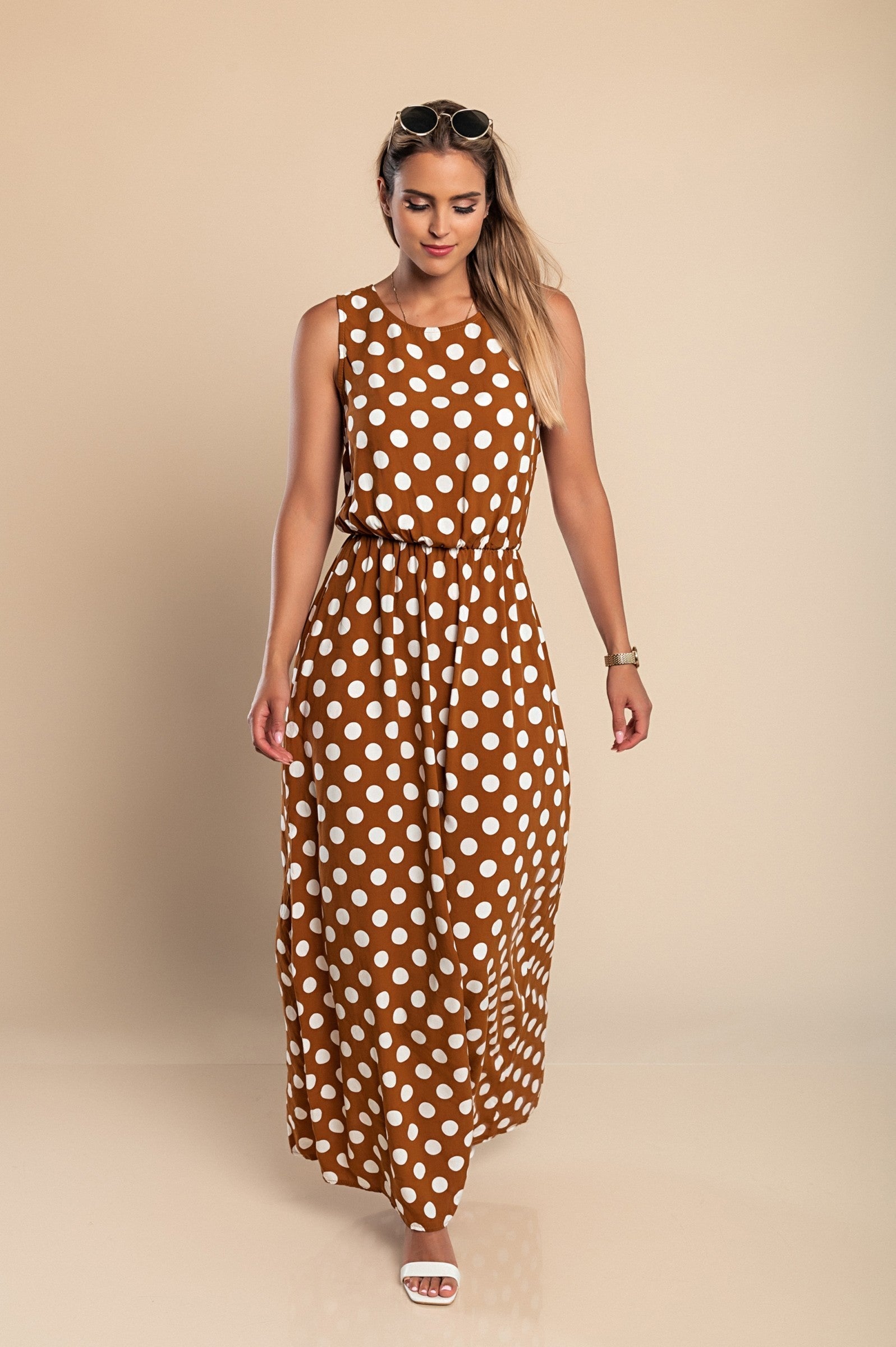 Kvinders Midi Kjole Polka Dot Stil