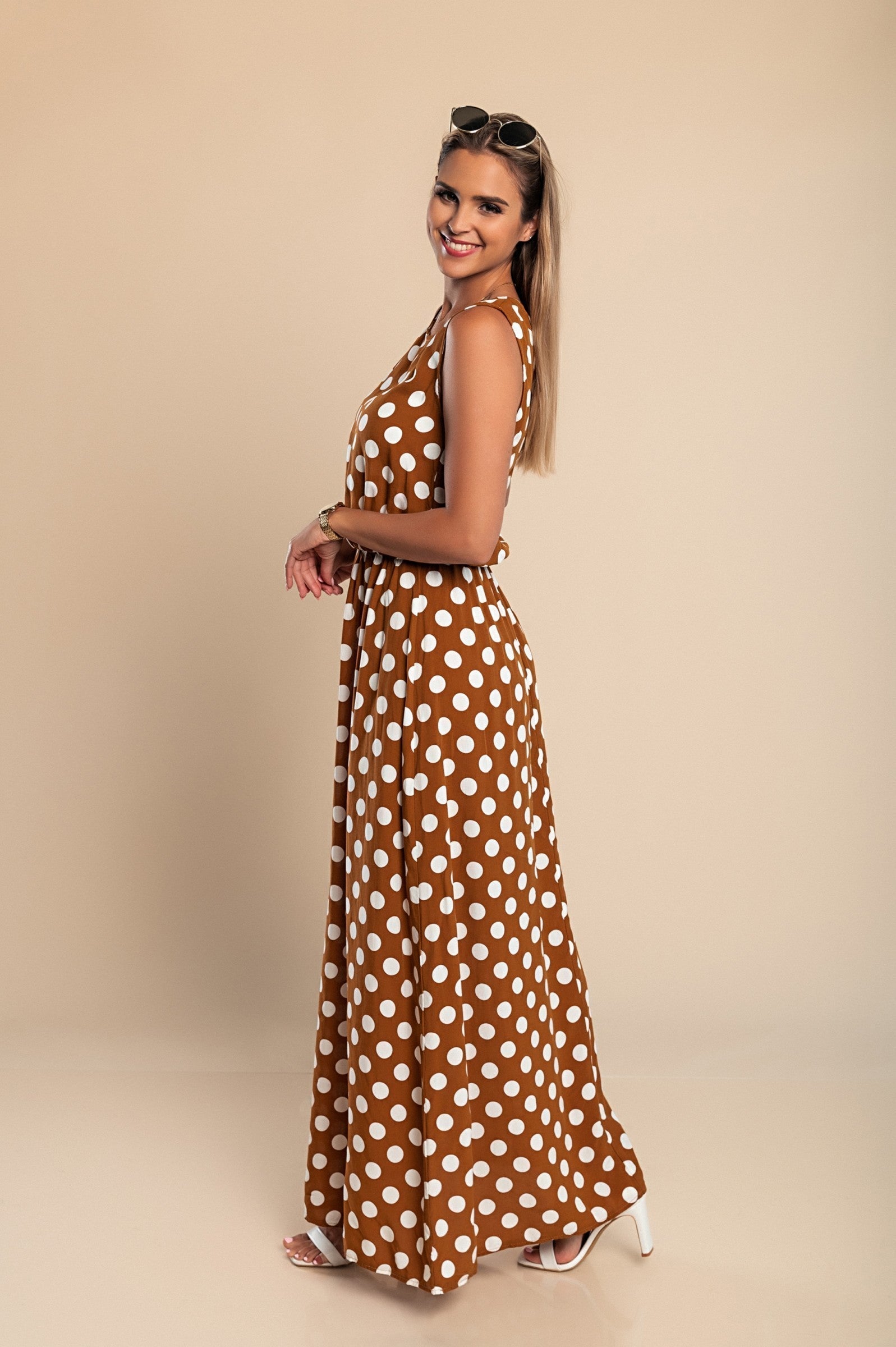 Kvinders Midi Kjole Polka Dot Stil