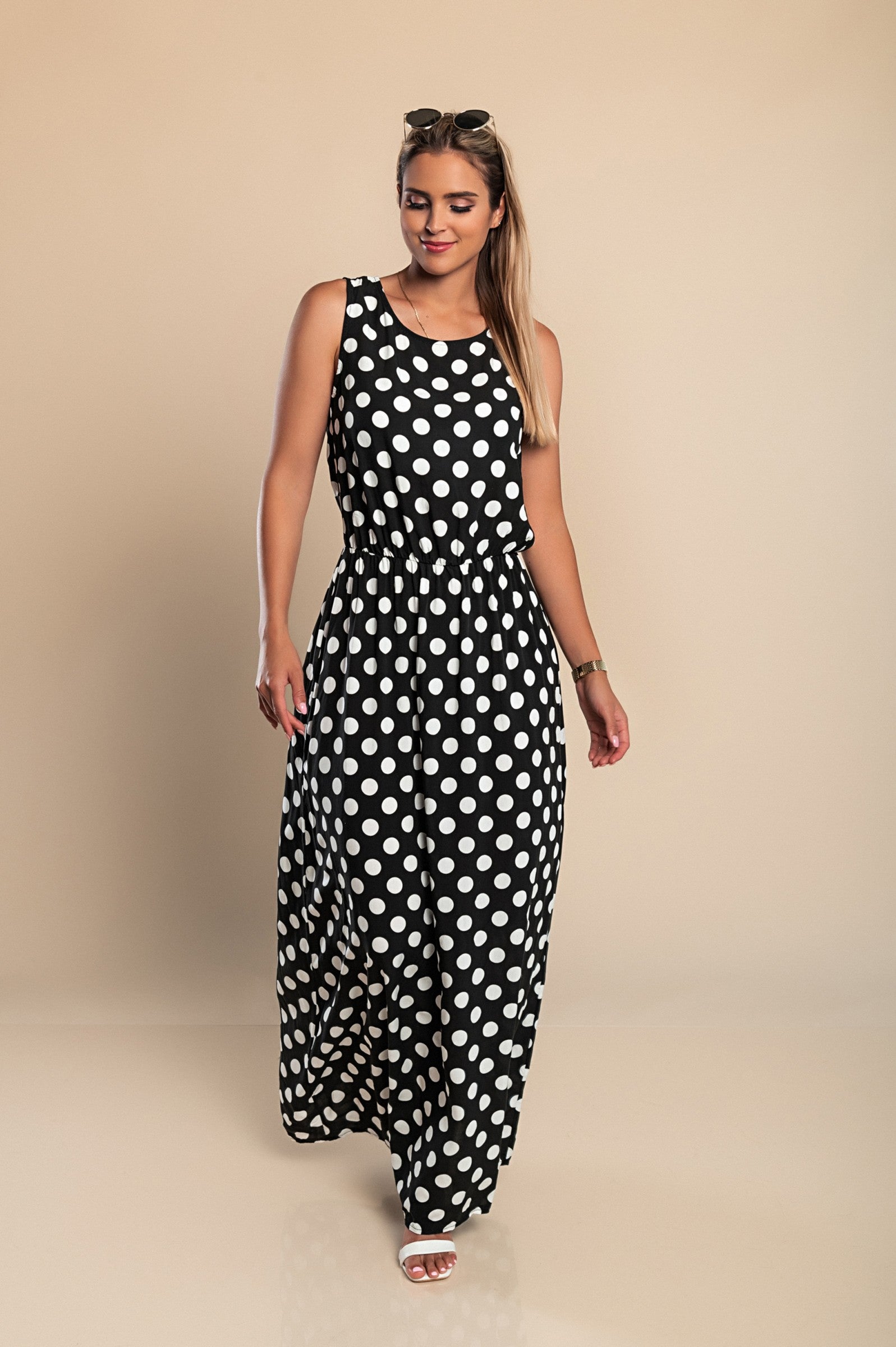 Kvinders Midi Kjole Polka Dot Stil