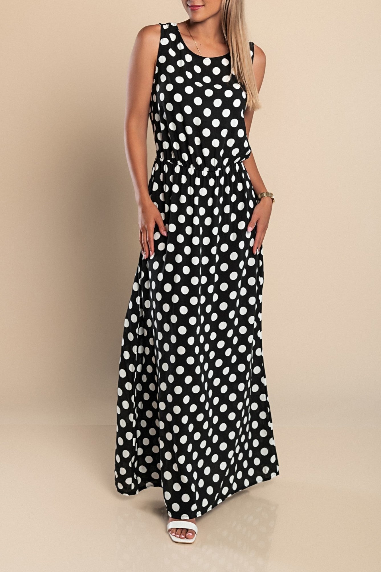 Kvinders Midi Kjole Polka Dot Stil