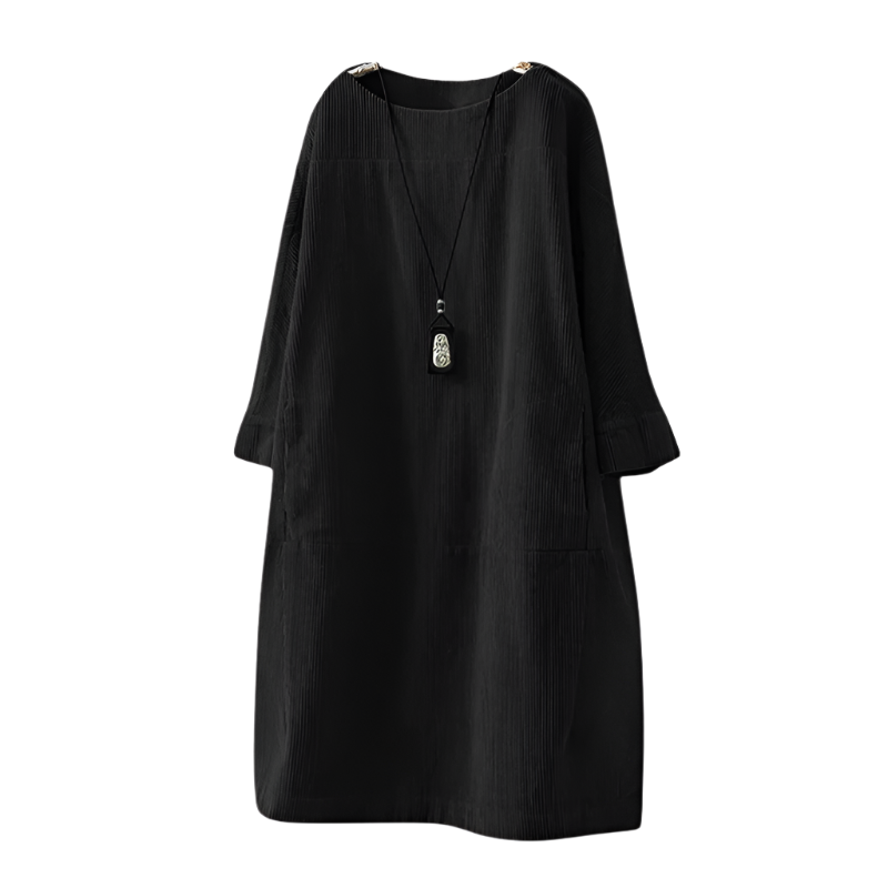 Kvinders Midi Kjole Vintage Velour Polyester