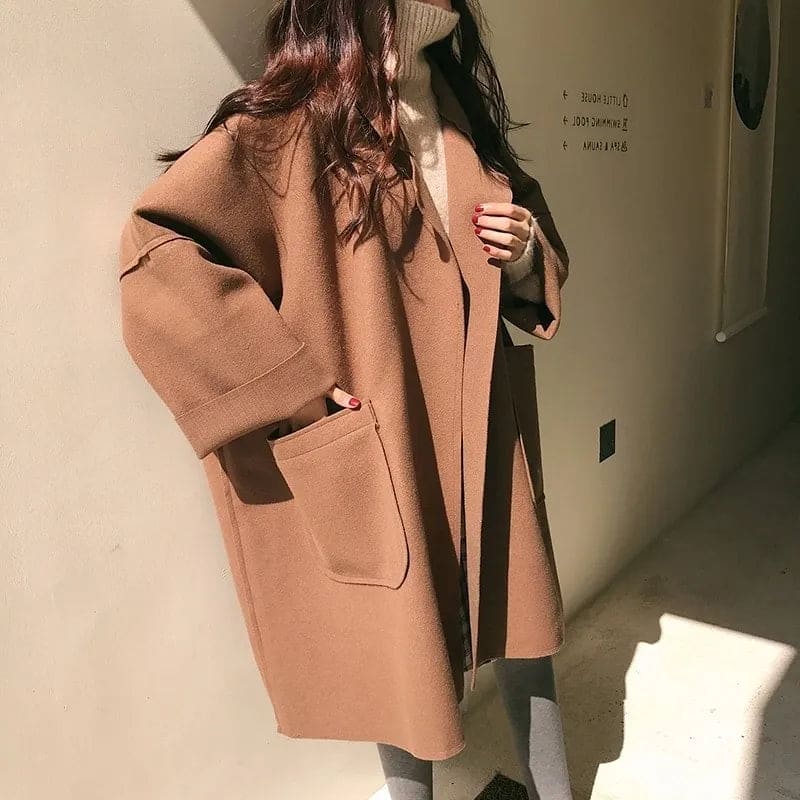 Kvinders Overdimensioneret Trenchcoat Stilig