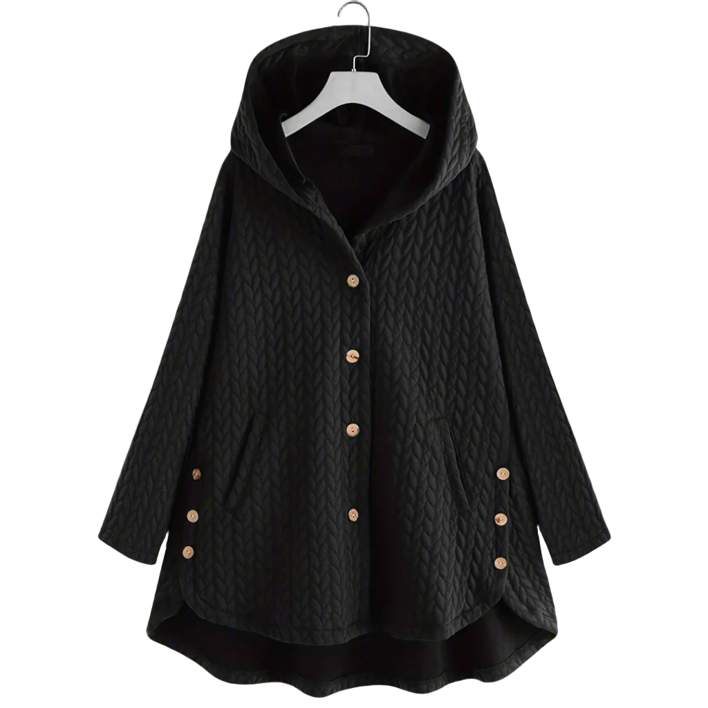 Kvinders Oversized Padded Jakke Asymmetrisk Design