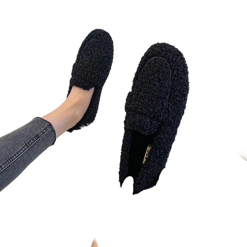 Kvinders Plys Tøfler Skridsikre