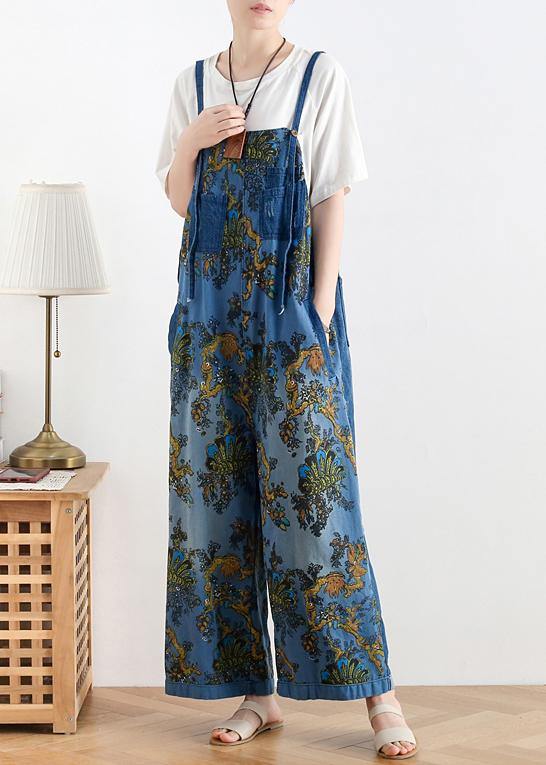 Kvinders Retro Etnisk Stil Denim Overalls