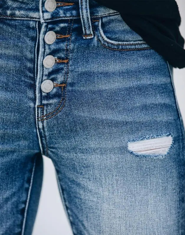 Kvinders Rippede Jeans Slim Fit