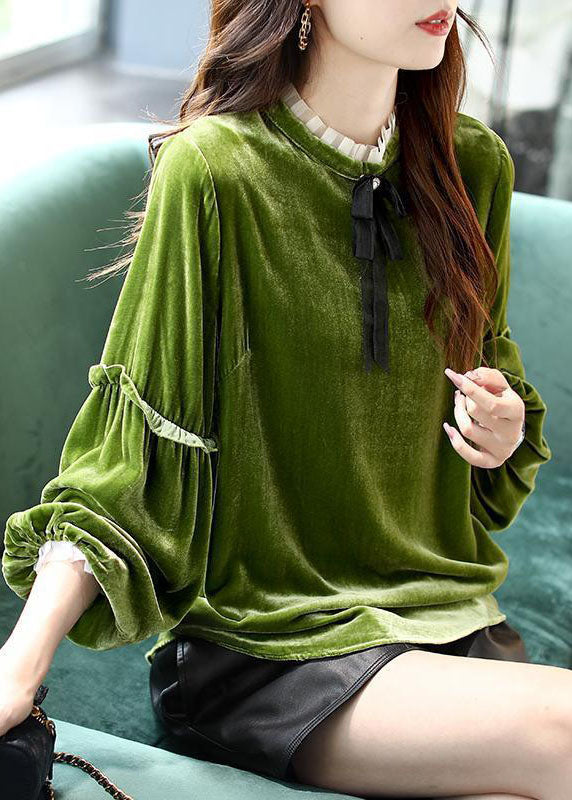 Kvinders Ruffled Patchwork Shirt