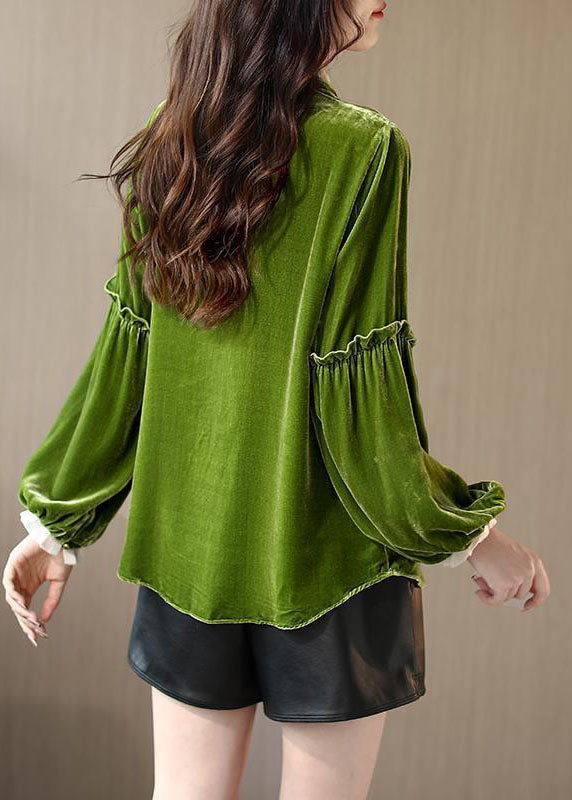 Kvinders Ruffled Patchwork Shirt