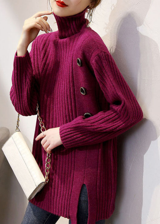 Kvinders Rullekrave Strik Sweater Afslappet Stil