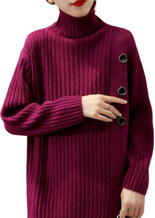 Kvinders Rullekrave Strik Sweater Afslappet Stil