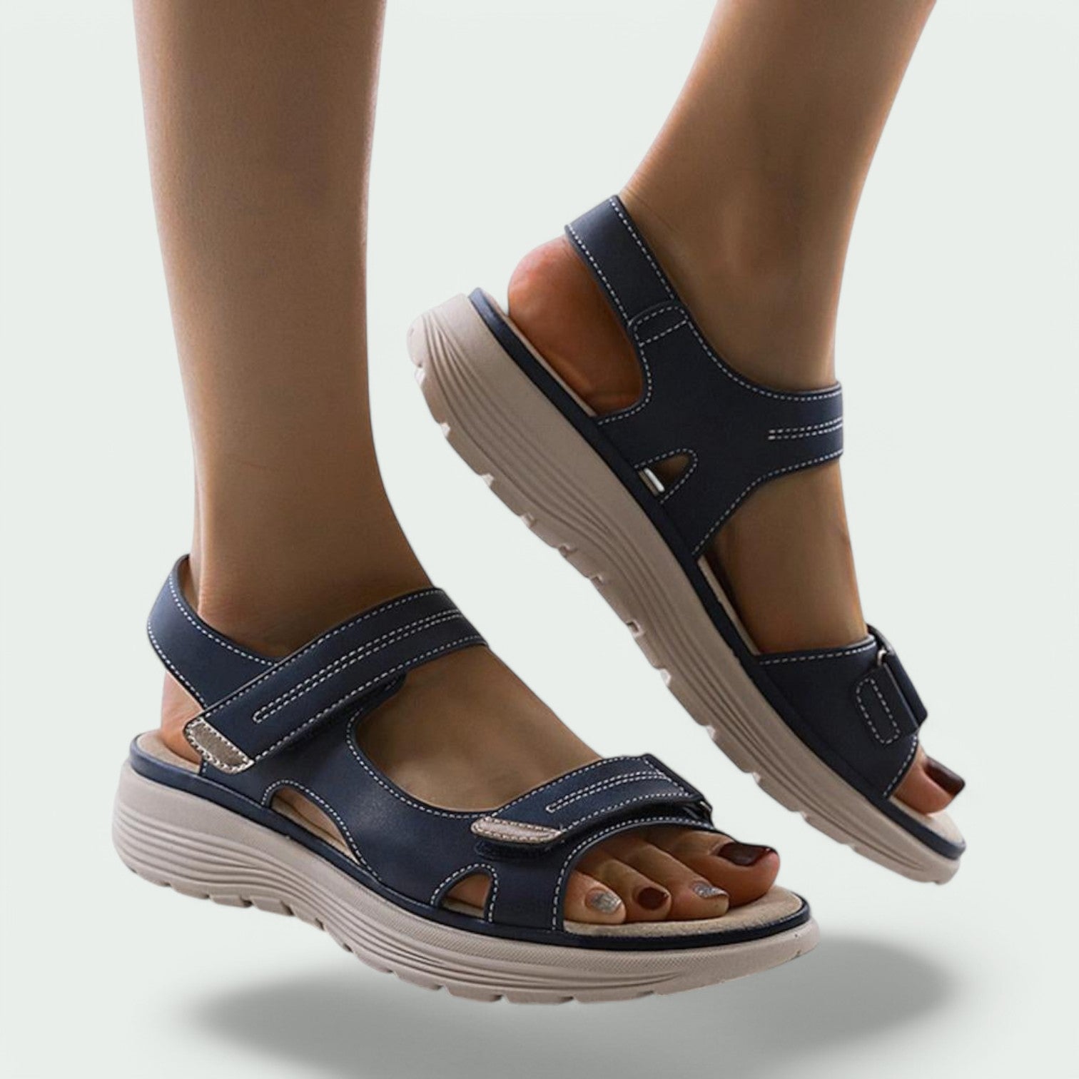 Kvinders Sandaler Justerbar Velcro Åndbart Gummi
