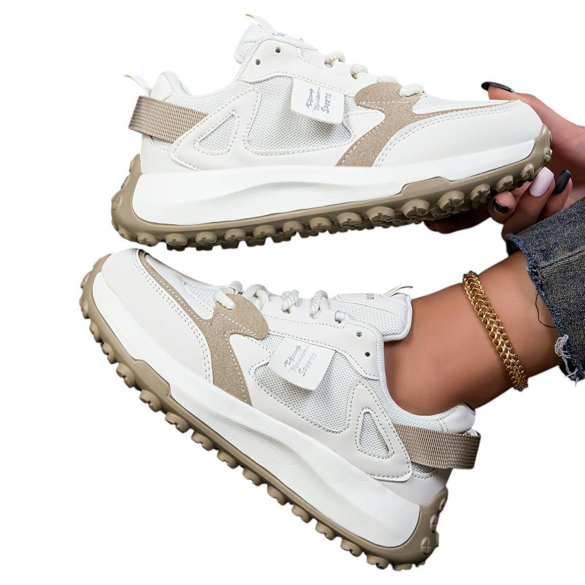 Kvinders Sneakers Høj Sål Trendy