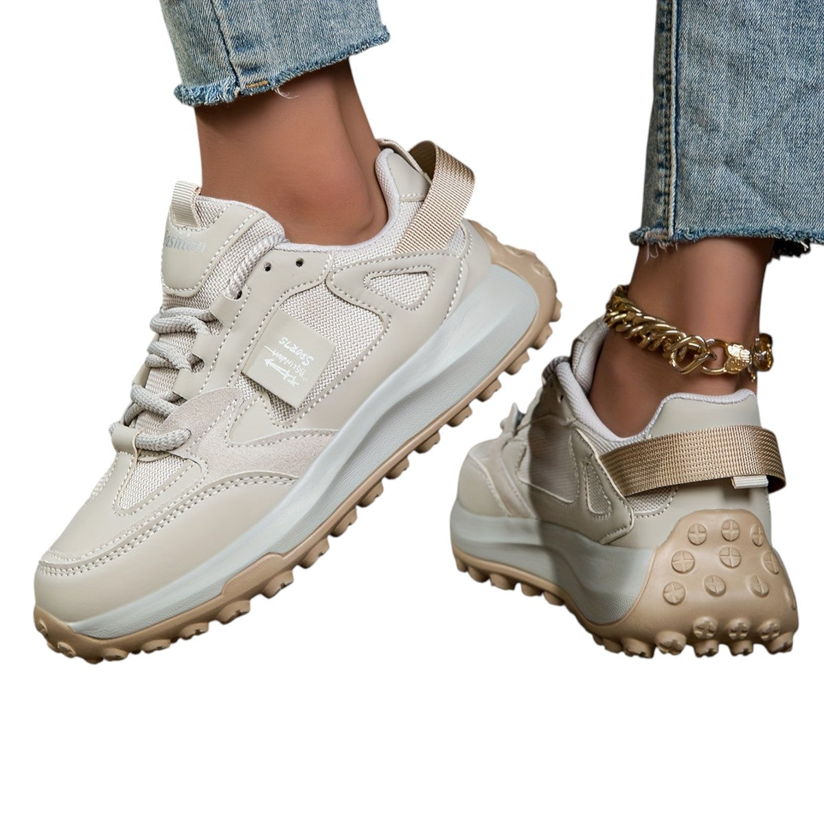 Kvinders Sneakers Høj Sål Trendy