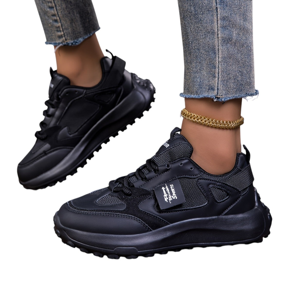Kvinders Sneakers Høj Sål Trendy
