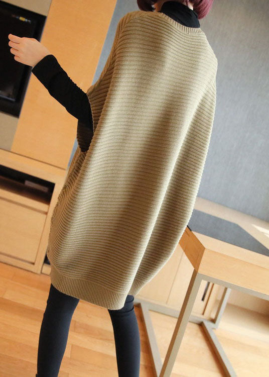 Kvinders Strik Vest O-Hals Patchwork Stil