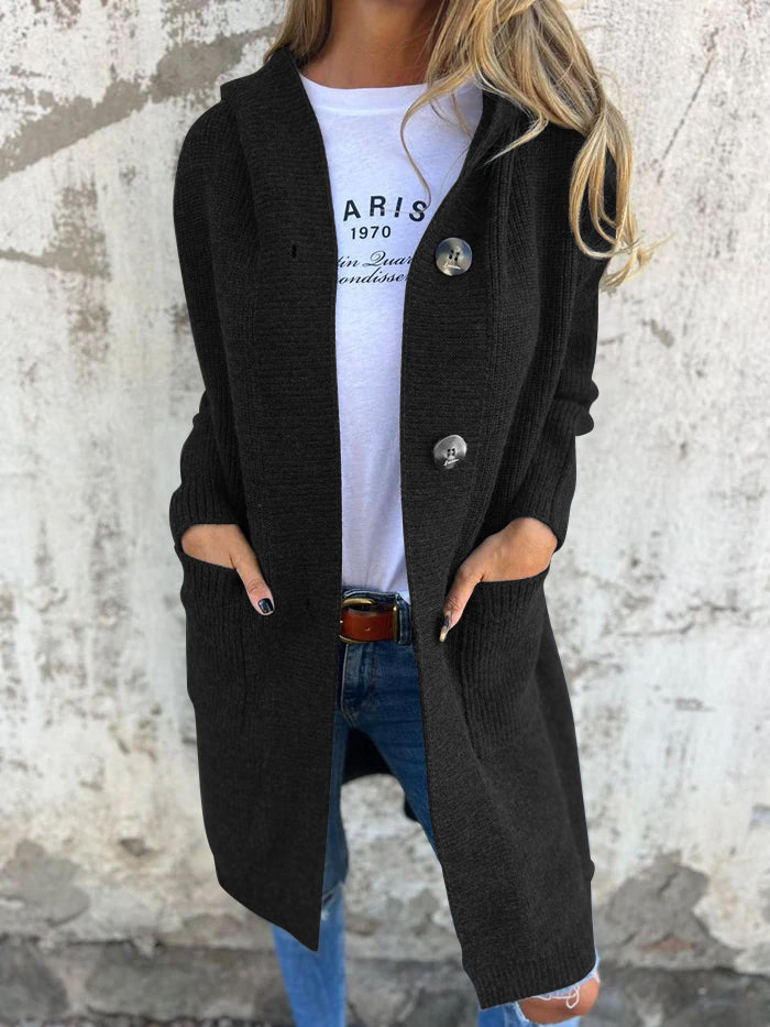 Kvinders Strikket Cardigan Klassisk Stil