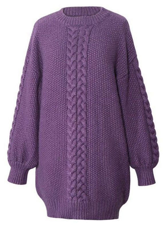 Kvinders Strikket Sweater Kjole Klassisk Stil