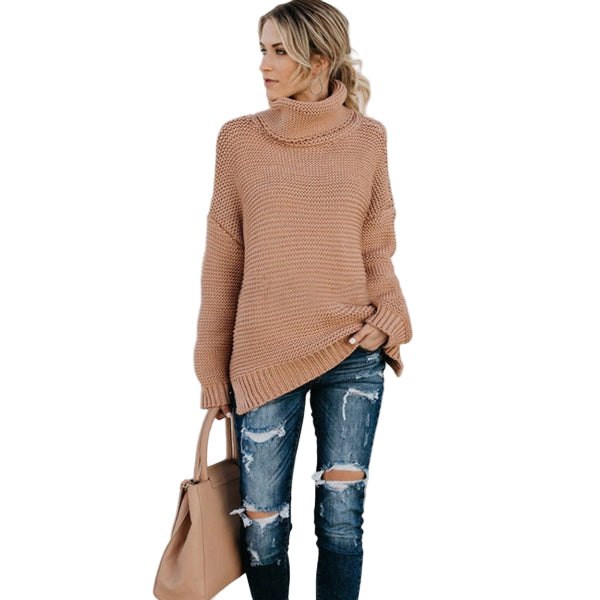 Kvinders Strikket Sweater Turtleneck