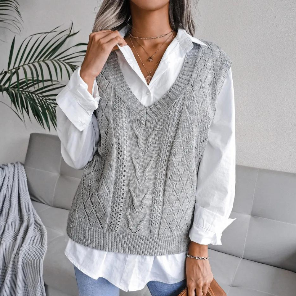 Kvinders Strikvest i Moderne Design