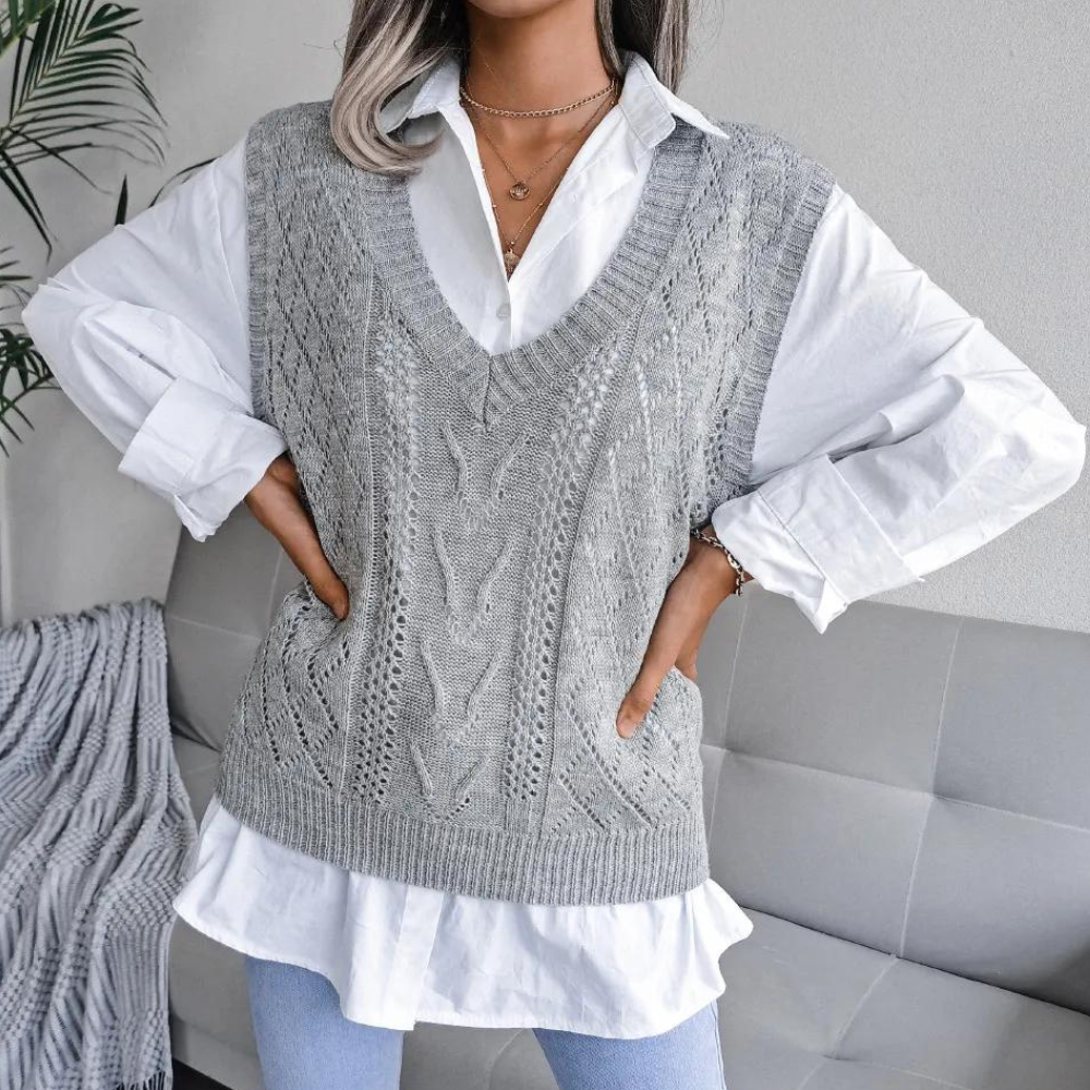 Kvinders Strikvest i Moderne Design