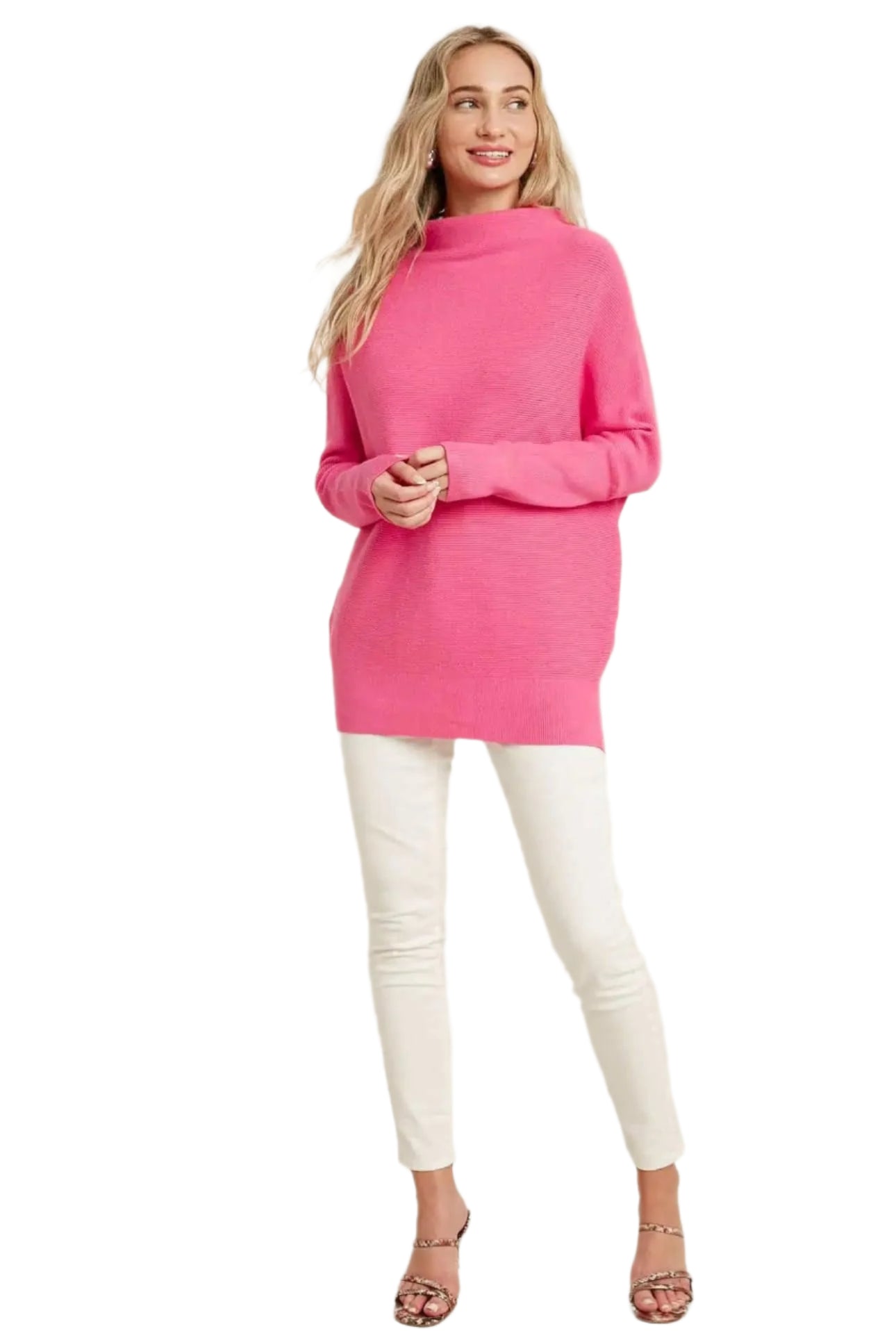 Kvinders Sweater Slouch Neck Dolman Ærme Blød Viskose