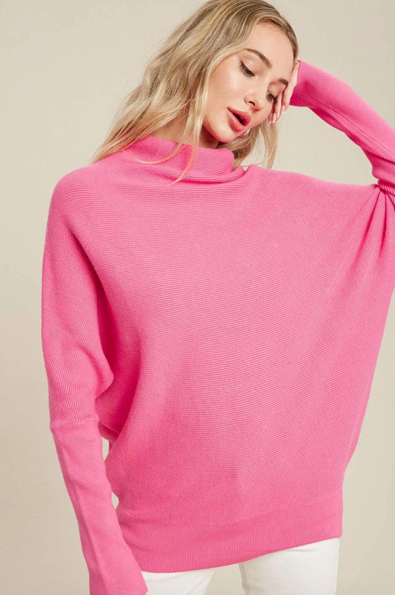 Kvinders Sweater Slouch Neck Dolman Ærme Blød Viskose