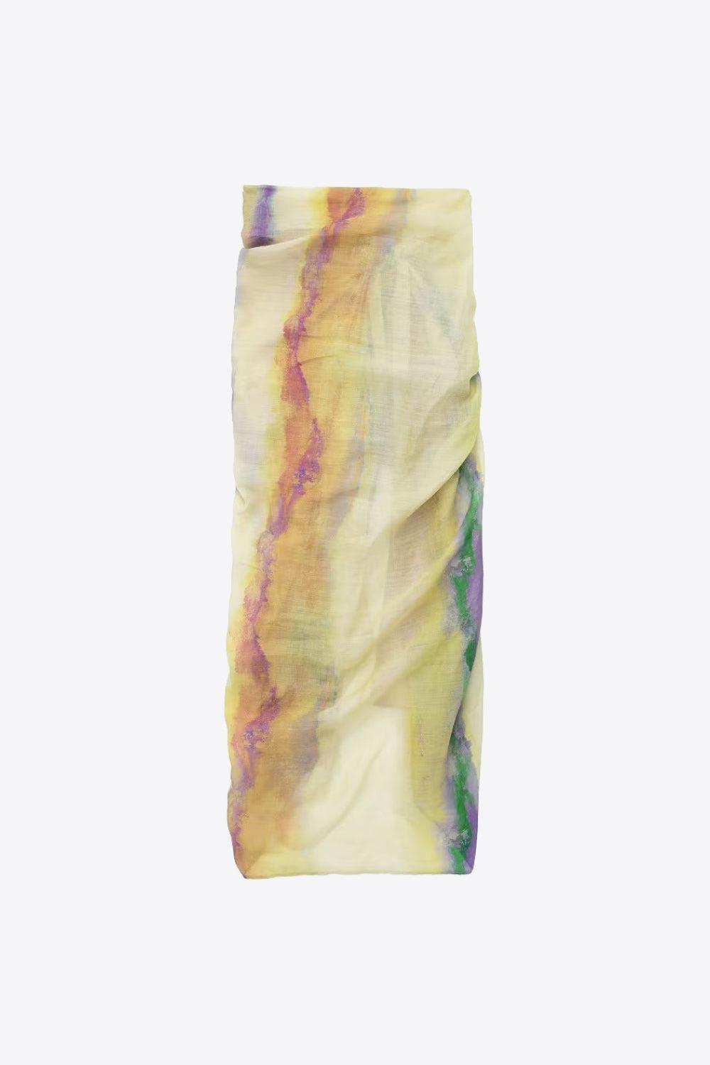 Kvinders Tie-Dye Langærmet Skjorte og Bundet Nederdel Sæt