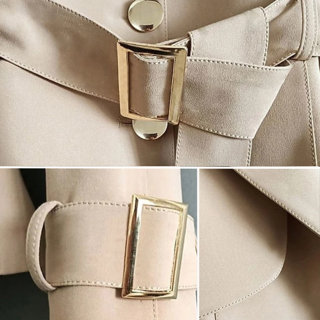Kvinders Trench Coat Vintage Stil Håndlavet