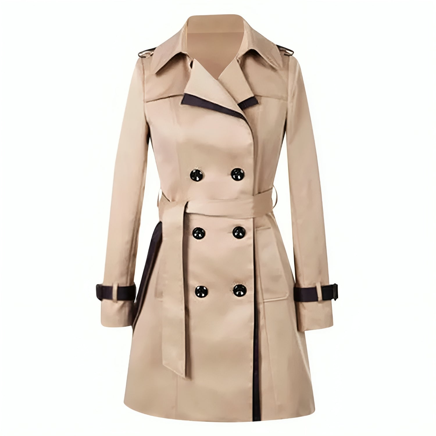 Kvinders Trenchcoat med Taljebælte Tidløs Stil