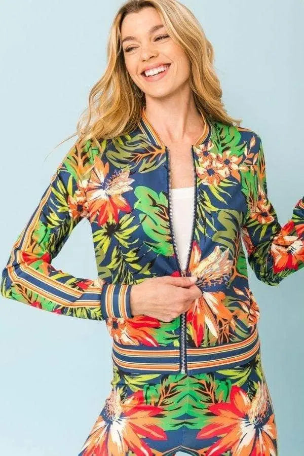 Kvinders Tropical Vibe Tracksuit Cable Knit Sæt