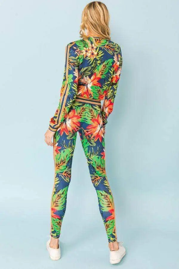 Kvinders Tropical Vibe Tracksuit Cable Knit Sæt