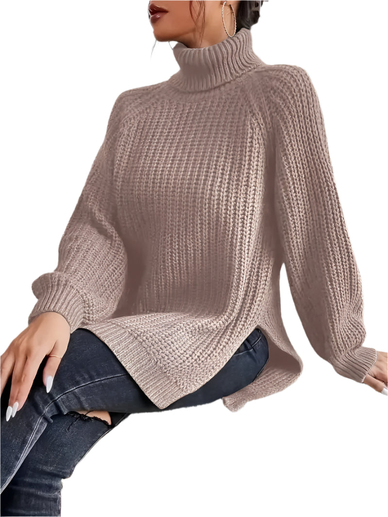 Kvinders Turtleneck Strik i Bomuld