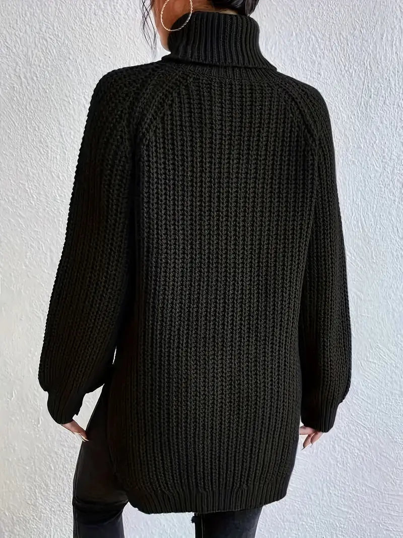 Kvinders Turtleneck Strik i Bomuld
