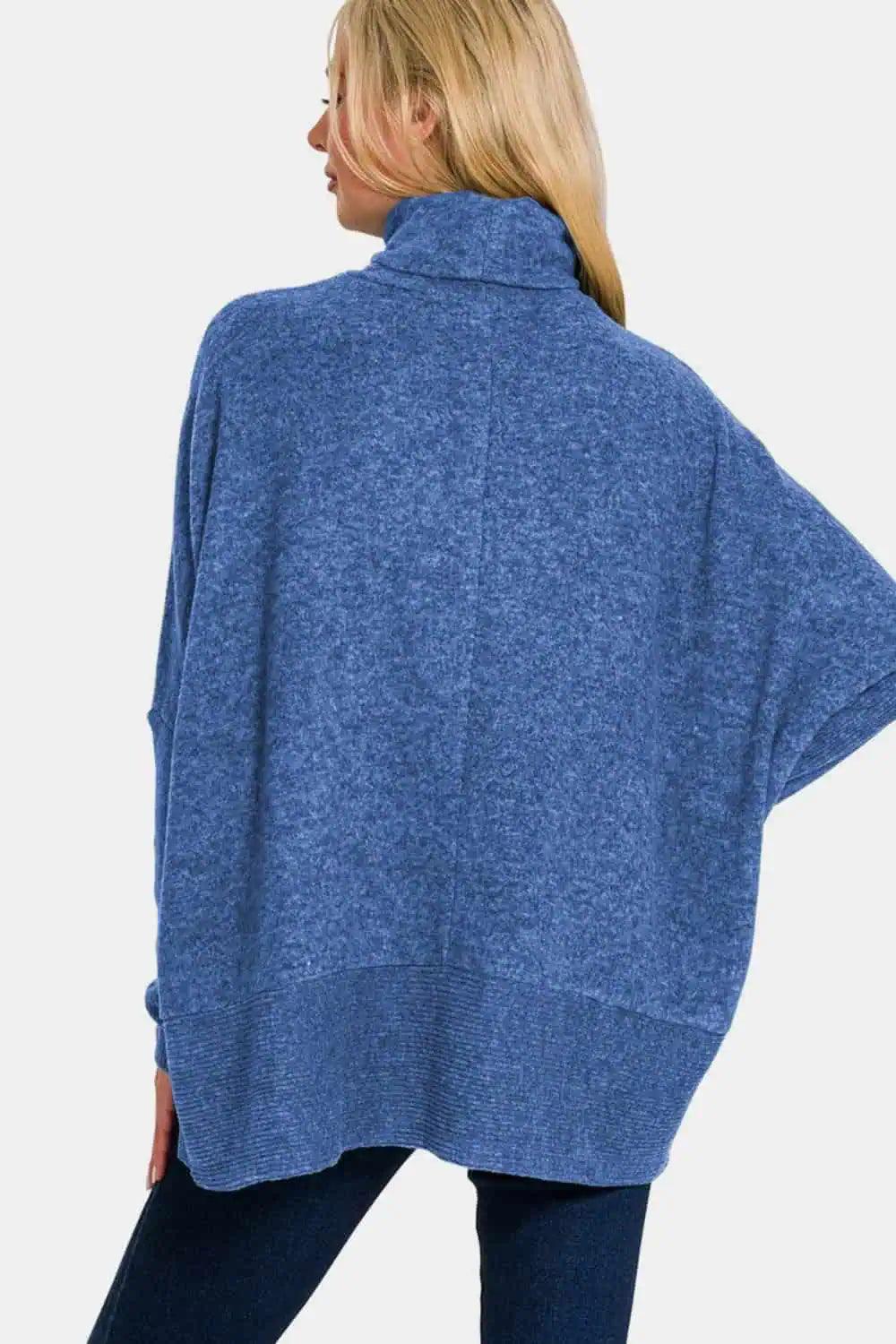 Kvinders Turtleneck Sweater Melange Hacci