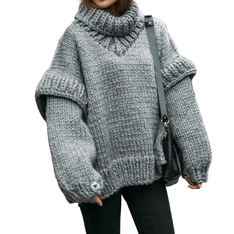 Kvinders Turtleneck Sweater Oversized Fit