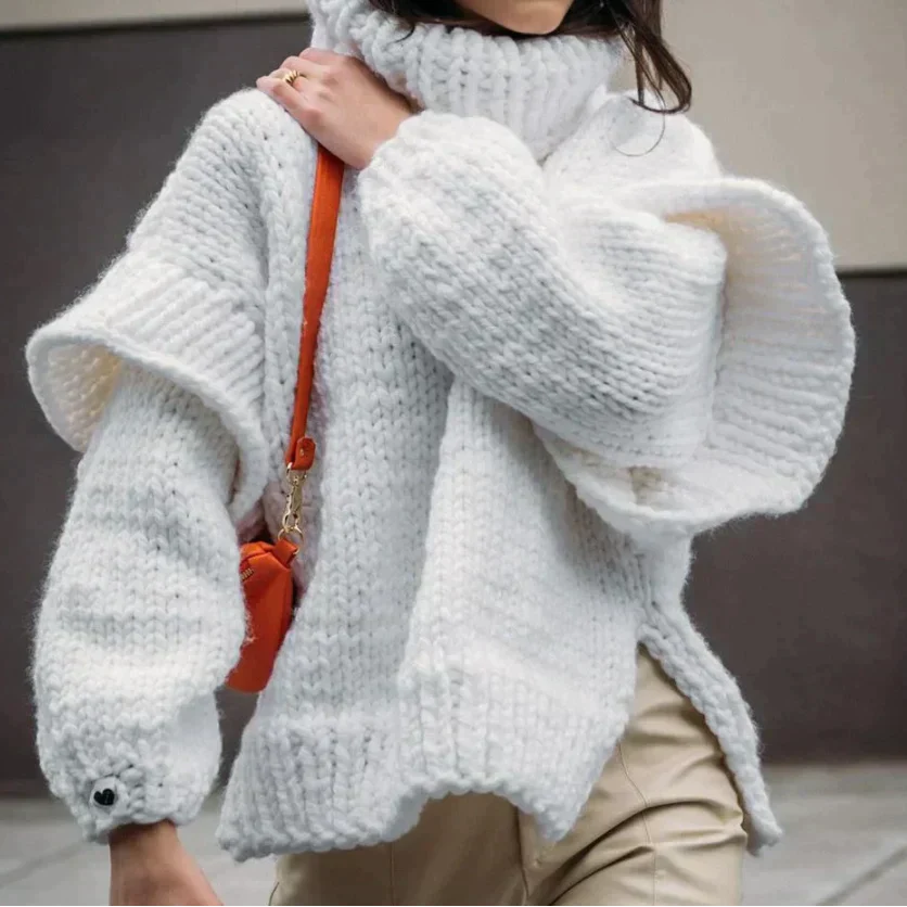 Kvinders Turtleneck Sweater Oversized Fit