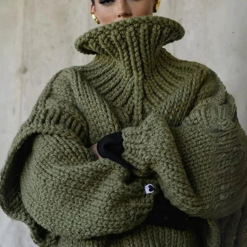 Kvinders Turtleneck Sweater Oversized Fit