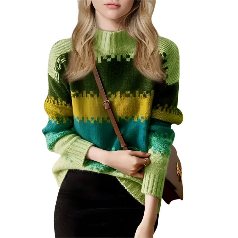 Kvinders Turtleneck Sweater Pixelstrik Design