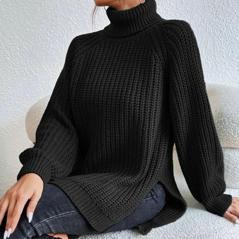 Kvinders Turtleneck Sweater Ribbet Uld Strik