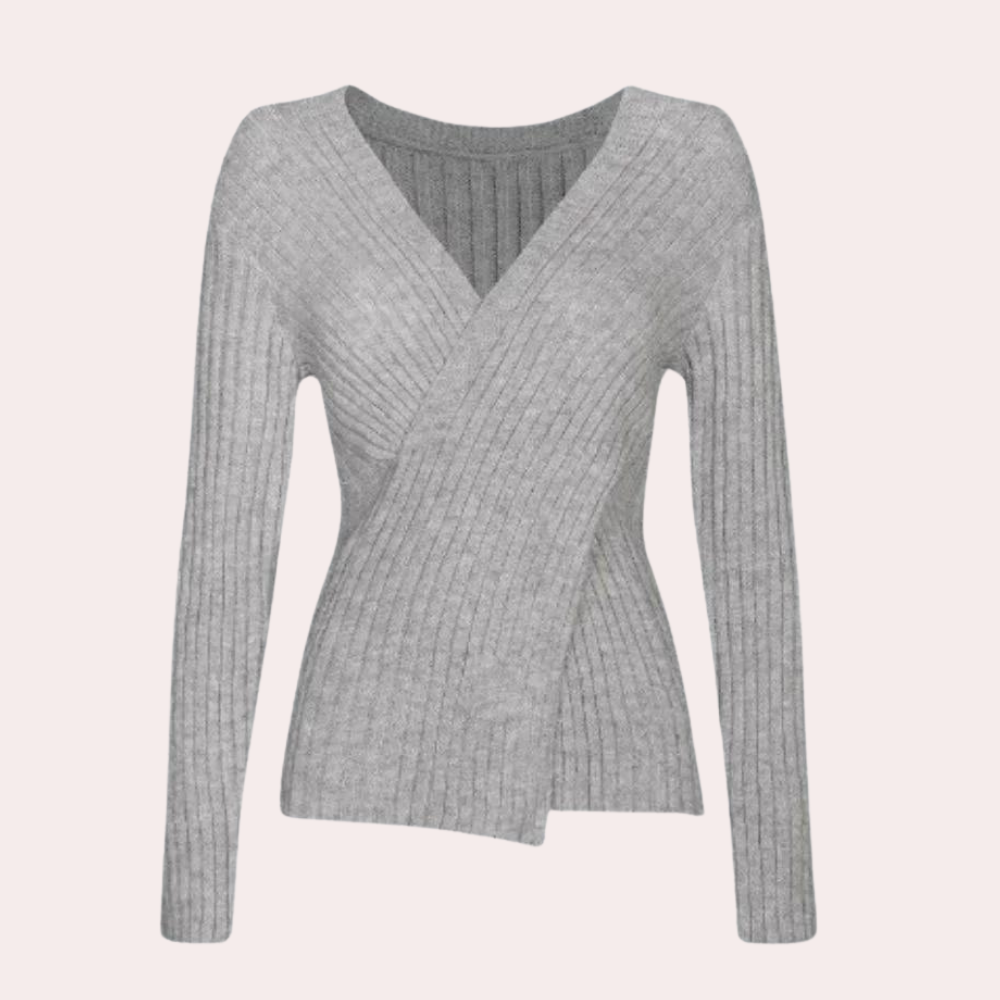 Kvinders V-hals Sweater Trendy Stil