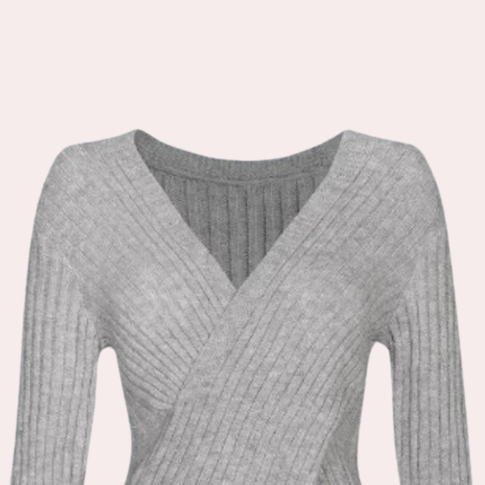Kvinders V-hals Sweater Trendy Stil